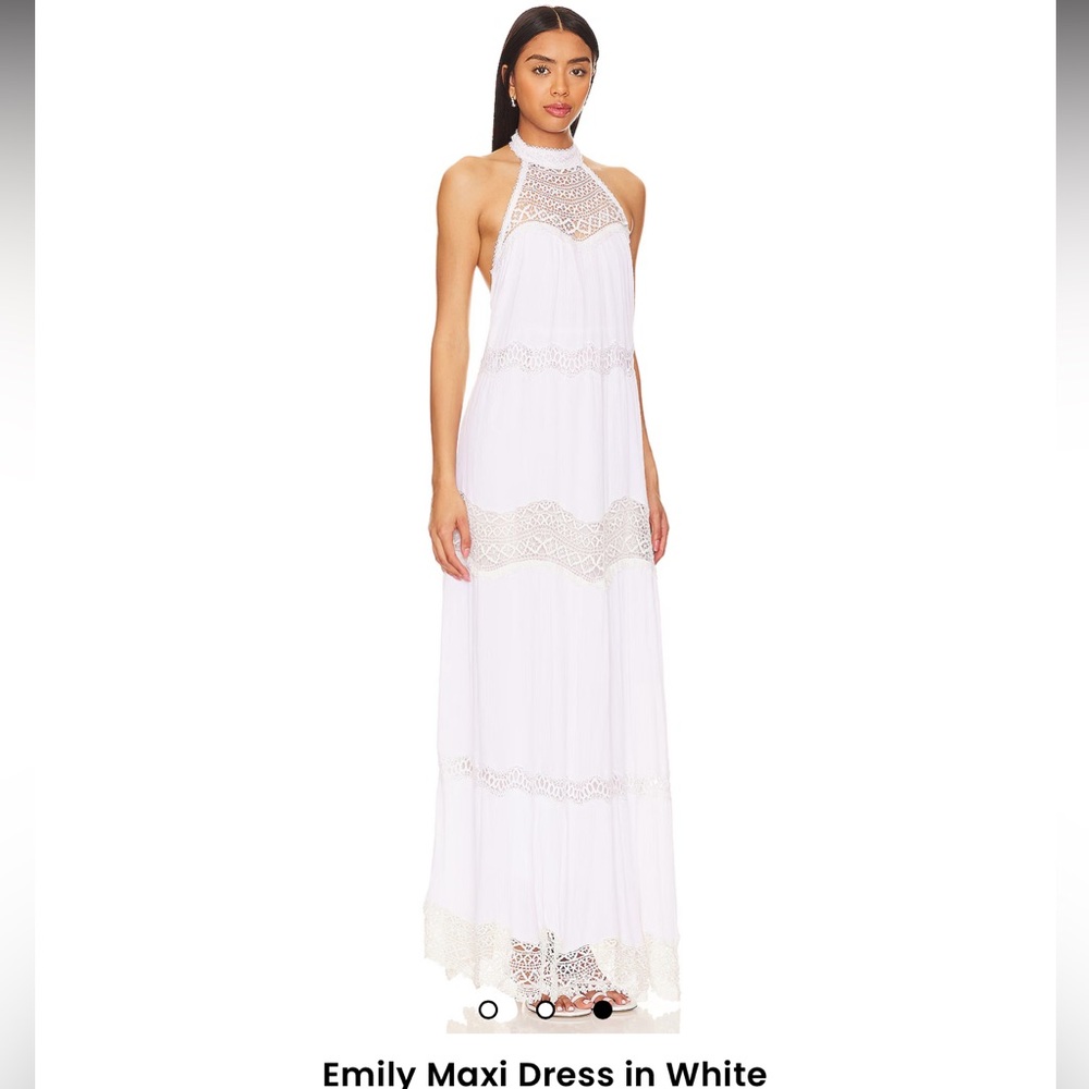 Emily Maxi Dress in White - Tularosa - Picture 2 of 3